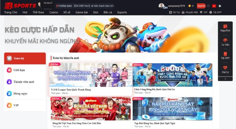 Giao diện website Bsport sắp xếp các chuyên mục khoa học 